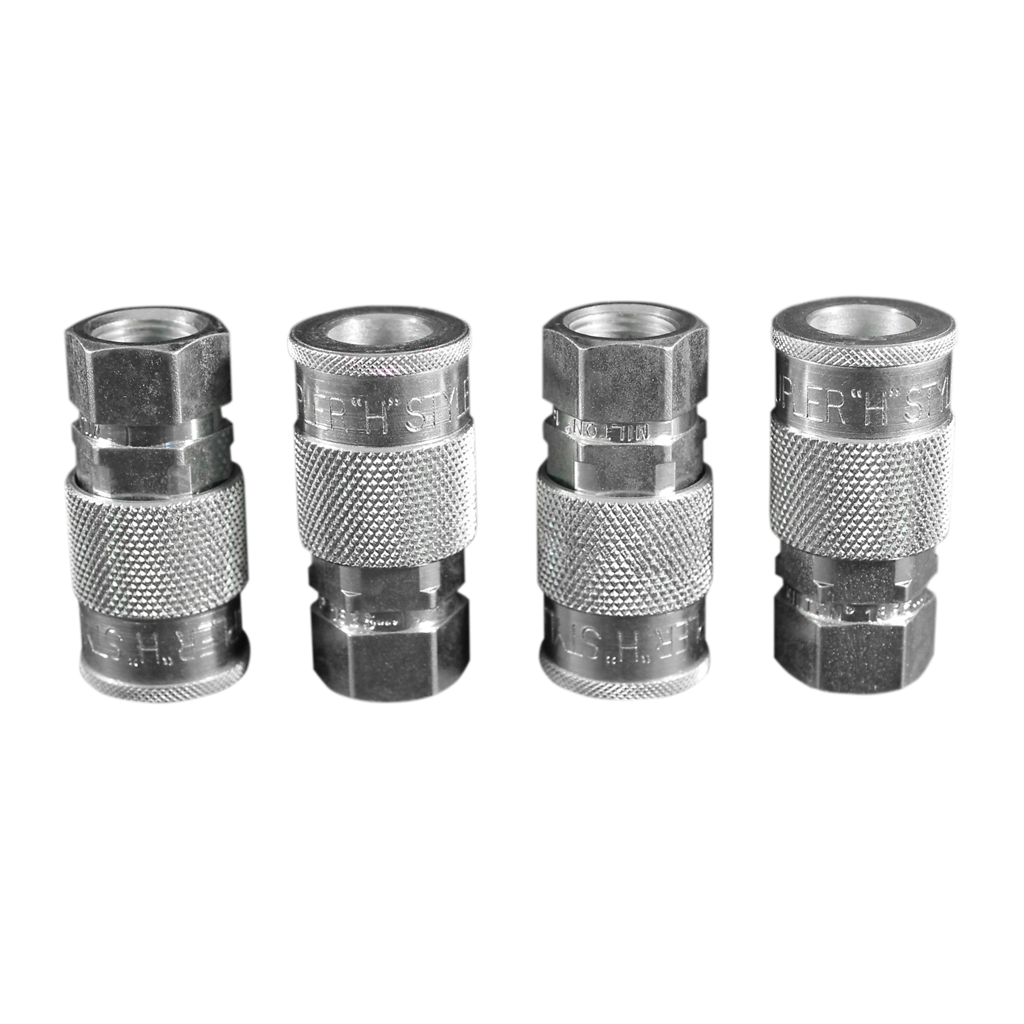 Milton, 3/8in. Female Body H-Style - 4 Pack, Coupler Size 3/8 in, Model# s-1835-4